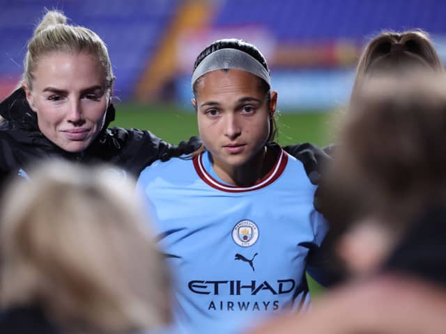 Deyna Castellanos is edging closer to the exit door at Manchester City. Cr: Getty Images.