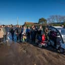 Residents of Bel-Air chalet estates on Seawick road in St Osyth, Essex say they are suffering from "the worst road in Britain" Picture: James Linsell-Clark/ SWNS