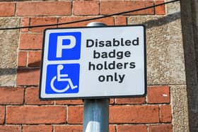 Disabled badge holders parking space