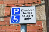 Disabled badge holders parking space