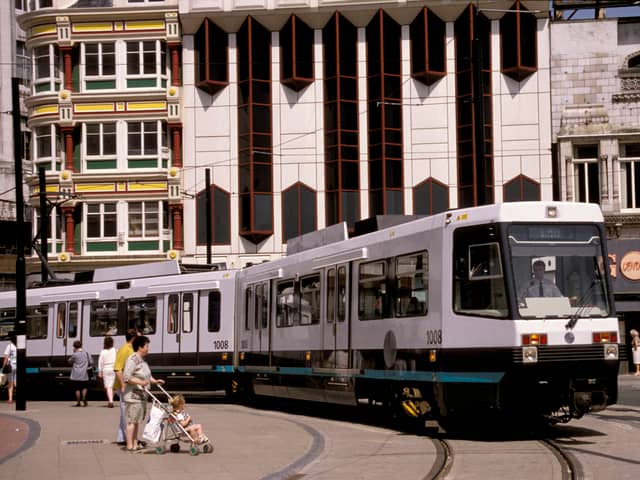 The Metrolink in 1993. Plans for the network came as a way of connecting the city- in a way the Picc-Vic tunnel might have (Photo: Getty) 