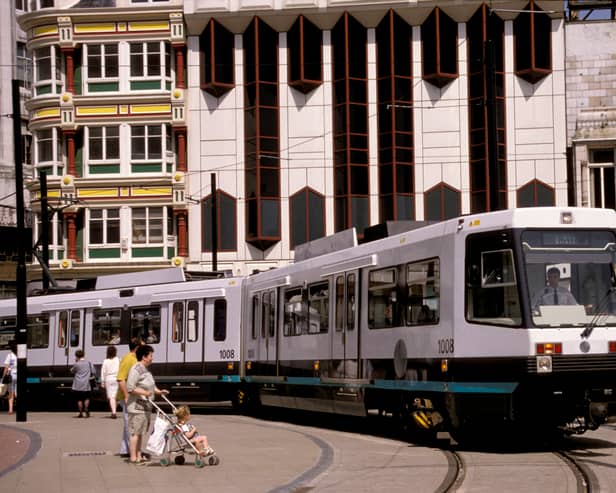 The Metrolink in 1993. Plans for the network came as a way of connecting the city- in a way the Picc-Vic tunnel might have (Photo: Getty) 