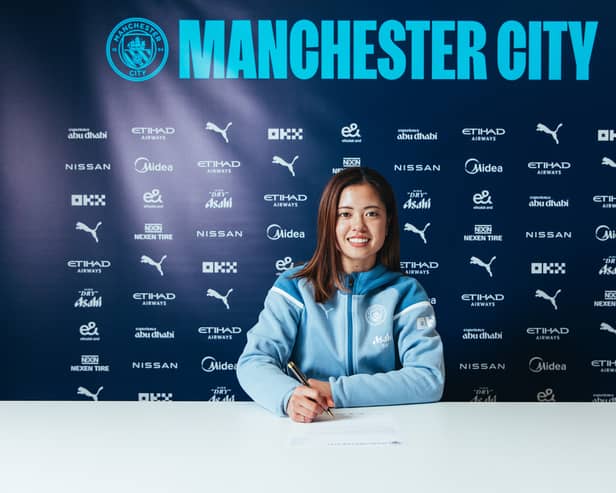 Manchester City's Yui Hasegawa. Cr. Manchester City FC.