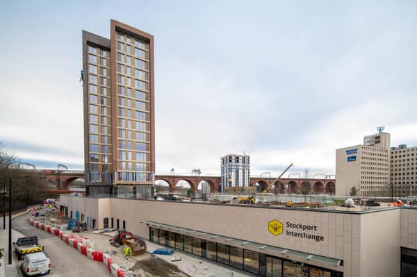 Stockport Interchange is nearing completion. 