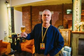 Bez at a previous Craft Brew Festival in Manchester 