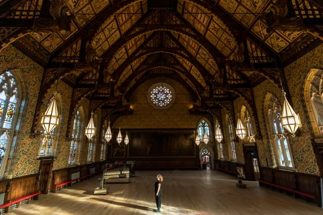 Building manager, Lisa Carruthers, stands in the Great Hall of the newly-refurbished Rochdale Town Hall. 