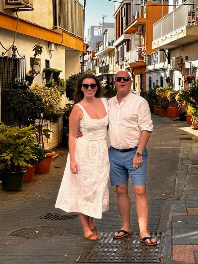 David Parker, 62, and his fiancée Sasha, 27. Picture: SWNS 