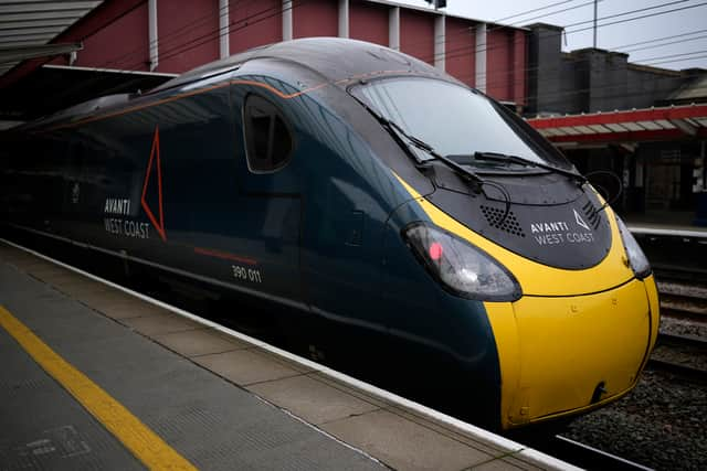 An Avanti West Coast mainline train arrives at Crewe Station