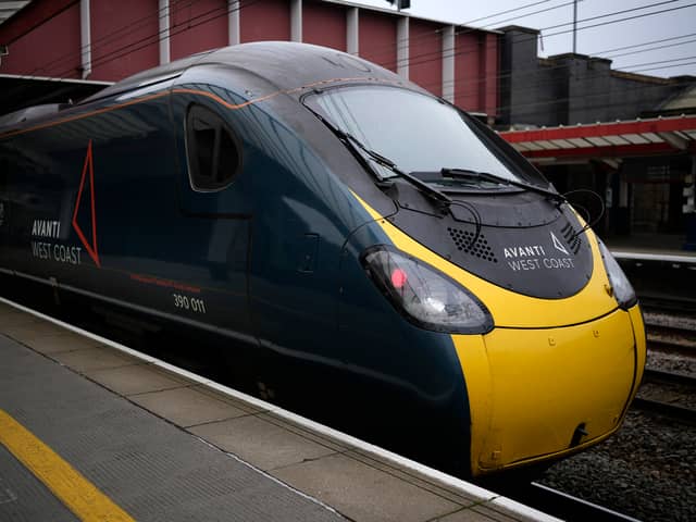 An Avanti West Coast mainline train arrives at Crewe Station
