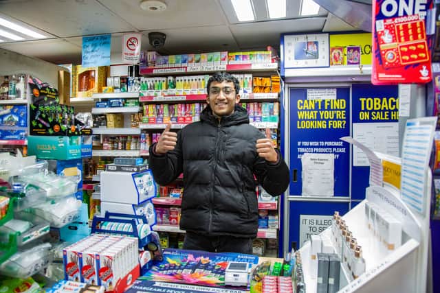 Everyone finds it funny when they come into the Retro Xpress store in Swinton. Picture: William Lailey/SWNS 