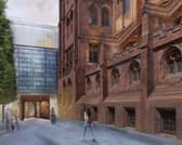 The proposed entrance of the new-look John Rylands Library. Picture: Donald Insall Associates