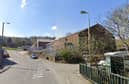 Delapidated warehouse site off Waggon Road, Mossley