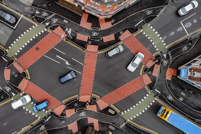The problem junction in Chorlton from the air. Picture: William Lailey/SWNS