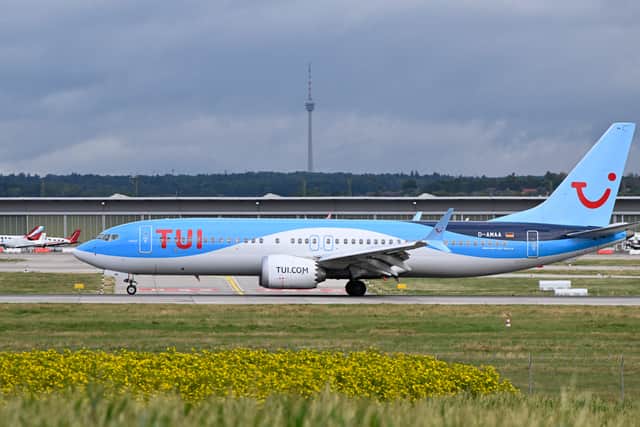 A Boeing 737 Max 8 of German tourism company TUI