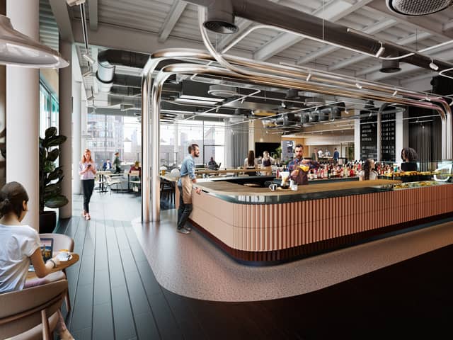 How the new bar and restaurant, Junction, will look once it opens inside Manchester Central. Picture: Shove Media