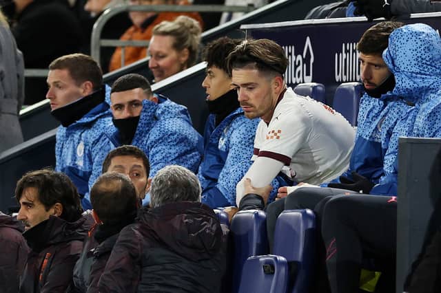 Jack Grealish suffered a recurrence of a groin injury against Luton.