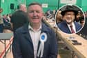 David Tully came second to George Galloway, inset, in the Rochdale by-election