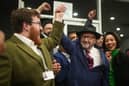 George Galloway celebrates victory in the Rochdale by-election.