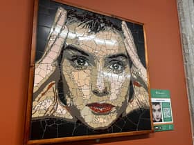 The Irish Nation Art trail features 17 mosaics of famous Irish people by Manchester artist Mark Kennedy, including this mosaic of Sinead O'Connor at New Century. 