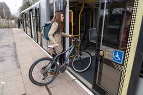 The bikes on trams trial (Photo: TfGM)