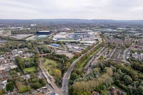 An aerial view of Holt Town, which is set to become Manchester's newest town with up to 4,500 new homes. Credit: Manchester City Council