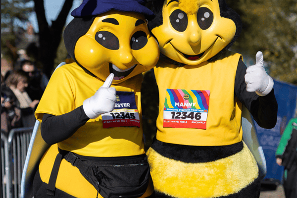 Chester and Manny will be cheering on runners this April 