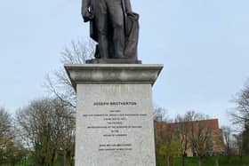 The statue of Joseph Brotherton