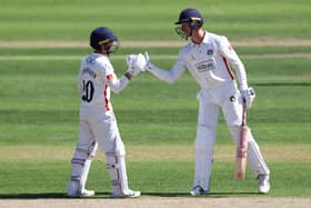 Lancashire pair Keaton Jennings, right, and Josh Bohannon 