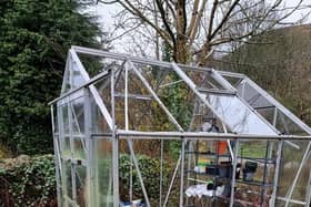 Vandalism in Saddleworth allotments. Credit: Yvonne Barker . For use by LDRS