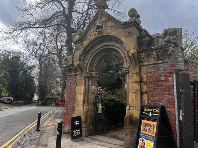 The entrance to the Parsonage Garden at Fletcher Moss, Didsbury.