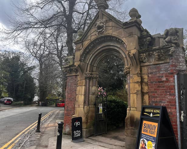 The entrance to the Parsonage Garden at Fletcher Moss, Didsbury.