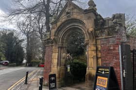 The entrance to the Parsonage Garden at Fletcher Moss, Didsbury.