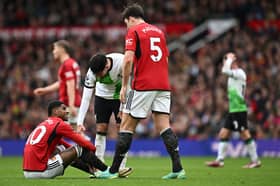 Marcus Rashford was taken off during the draw with Liverpool