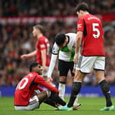 Marcus Rashford was taken off during the draw with Liverpool
