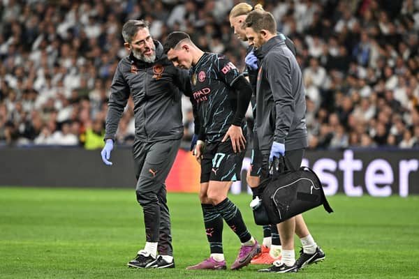 Phil Foden was replaced in the second half with an injury against Real Madrid