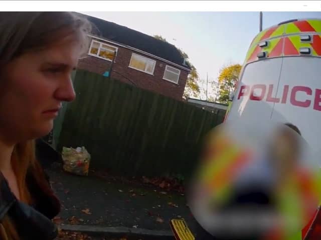 Footage shows the moment the parents were led into back of police van