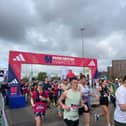 Runners at the start of the 2024 Manchester Marathon 