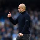 Pep Guardiola has said Manchester City's players enjoy the pressure of competing for trophies at this stage of the season.