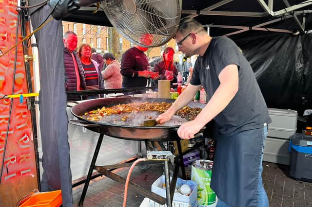 The piri-piri stall at the first Stalybridge Street Fest of the year on 12 April. 