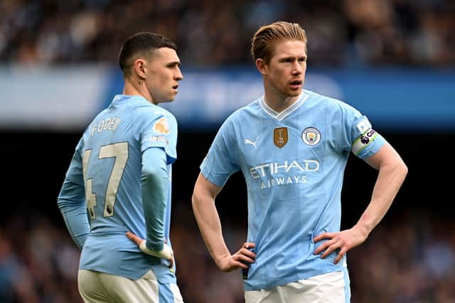 Frank Lampard said it's difficult to find a way to play Kevin De Bruyne and Phil Foden in the centre of the Manchester City team.