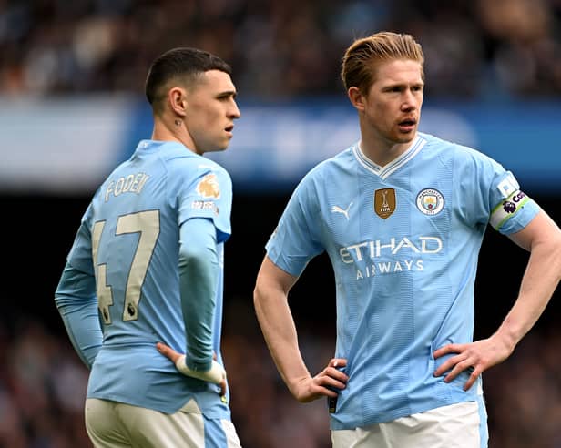 Frank Lampard said it's difficult to find a way to play Kevin De Bruyne and Phil Foden in the centre of the Manchester City team.