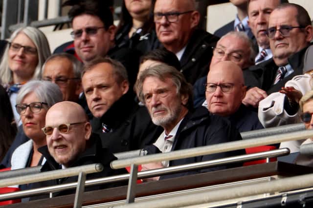 Avram Glazer and Jim Ratcliffe watched from the stands as United threw away a three-goal lead