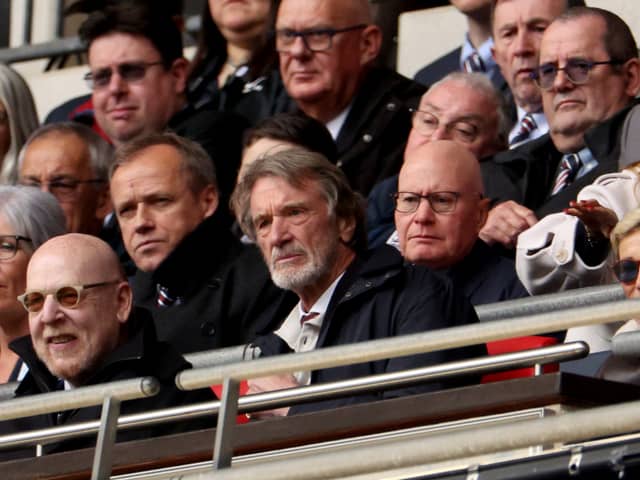 Avram Glazer and Jim Ratcliffe watched from the stands as United threw away a three-goal lead