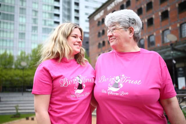 Amelia Thompson and Sharon Goodman representing Liv's Trust, a charity set up in memory of Olivia Campbell-Hardy, one of the 23 victims of the 2017 Manchester arena terrorist attack. Sharon is Olivia's grandmother and will be supporting Liv's Trust ambassador Amelia Thompson as she runs in the Great Manchester Run.