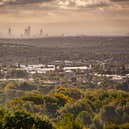 Bolton with Manchester looming large in the distance 