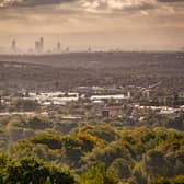 Bolton with Manchester looming large in the distance 