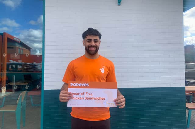 Bashar Alturk was one of the first people in the queue at the new Popeyes drive-thru on Bury New Road