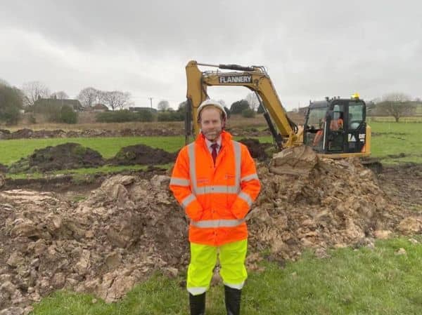 MP Jonathan Reynolds at the bypass site
