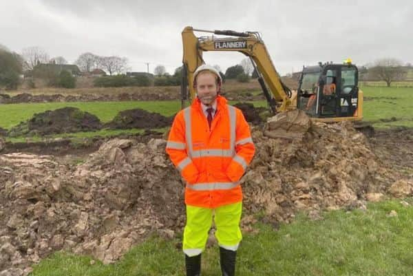 MP Jonathan Reynolds at the bypass site