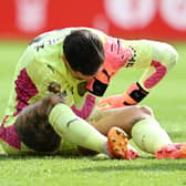 There are mixed reports on the severity of Ederson's shoulder injury.